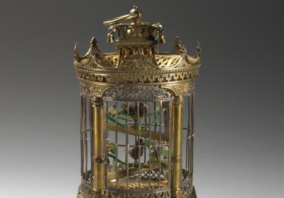 图片[2]-Clock in the form of a birdcage, 19th century-China Archive